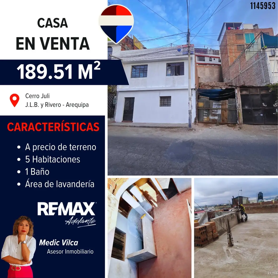 Casa de 5 habitaciones, Arequipa · Venta Casa  en Jose Luis Bustamante Y Rivero