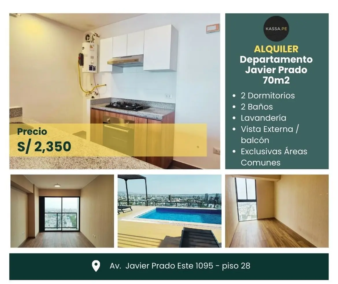 Departamento de 2 habitaciones, Lima · Alquiler Departamento  en San Isidro