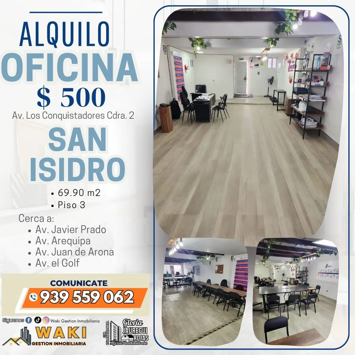 Oficina de , Lima · Alquiler Oficina  en San Isidro