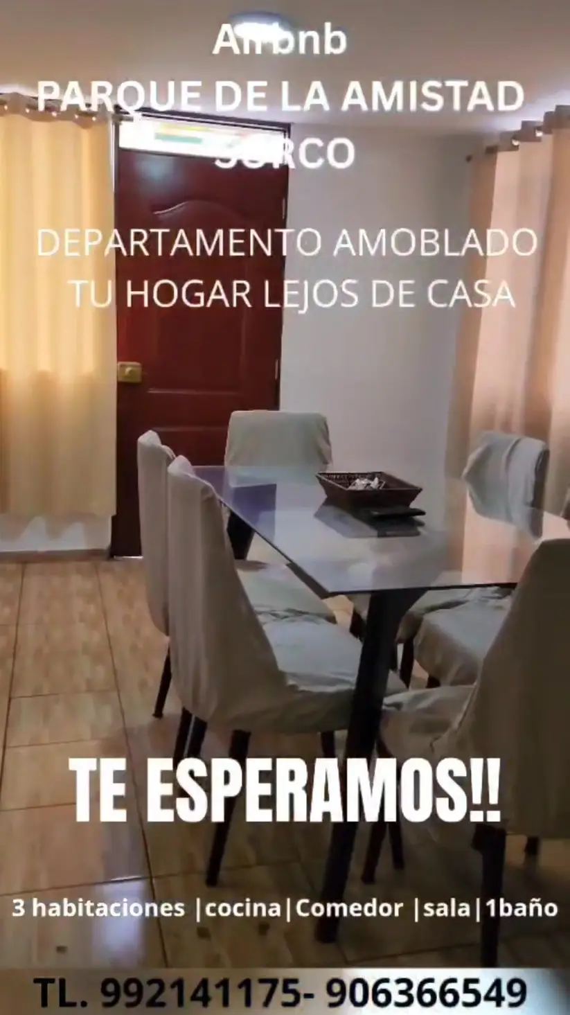 Departamento de 3 habitaciones, Lima · Alquiler Departamento  en Santiago De Surco