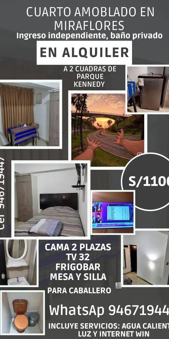Cuarto de , Lima · Alquiler Cuarto  en