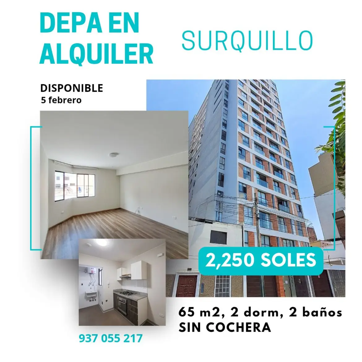 Departamento de 2 habitaciones, Lima · Alquiler Departamento  en Miraflores